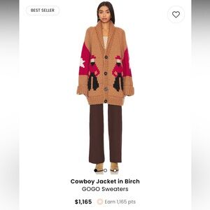 GOGO cream Cowboy Sweaterjacket